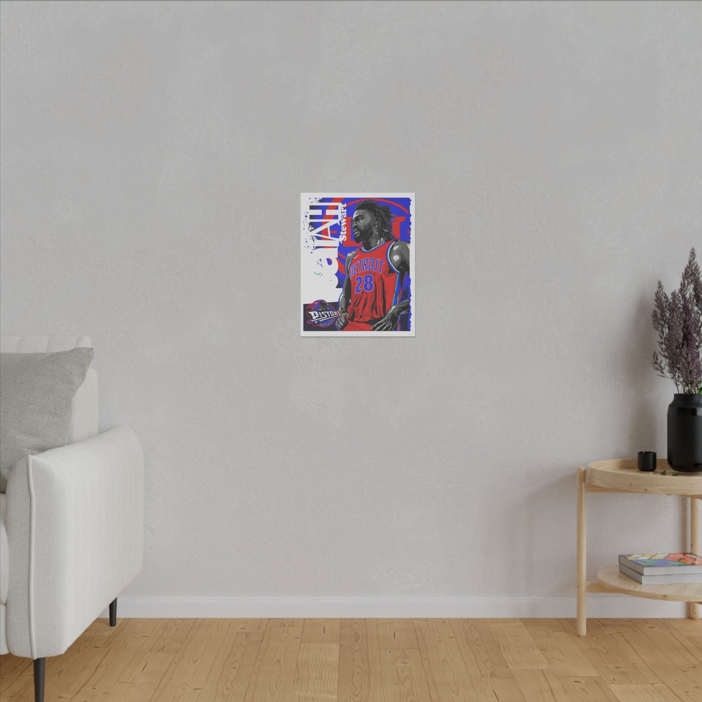 Isaiah Stewart Detroit Pistons Canvas Art - Vibrant Wall Decor for Basketball Fans - CreativeRino
