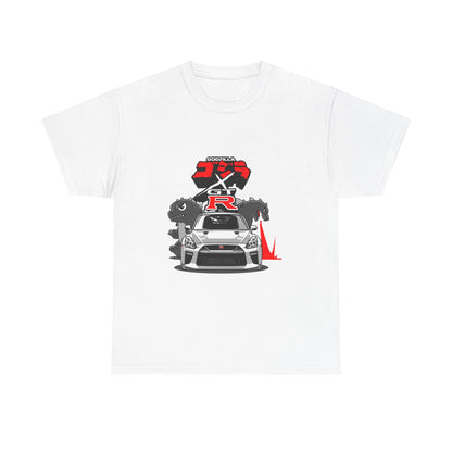 Nissan GT-R Godzilla Unisex Heavy Cotton Tee - Racing T-shirt Design for Car Enthusiasts - CreativeRino
