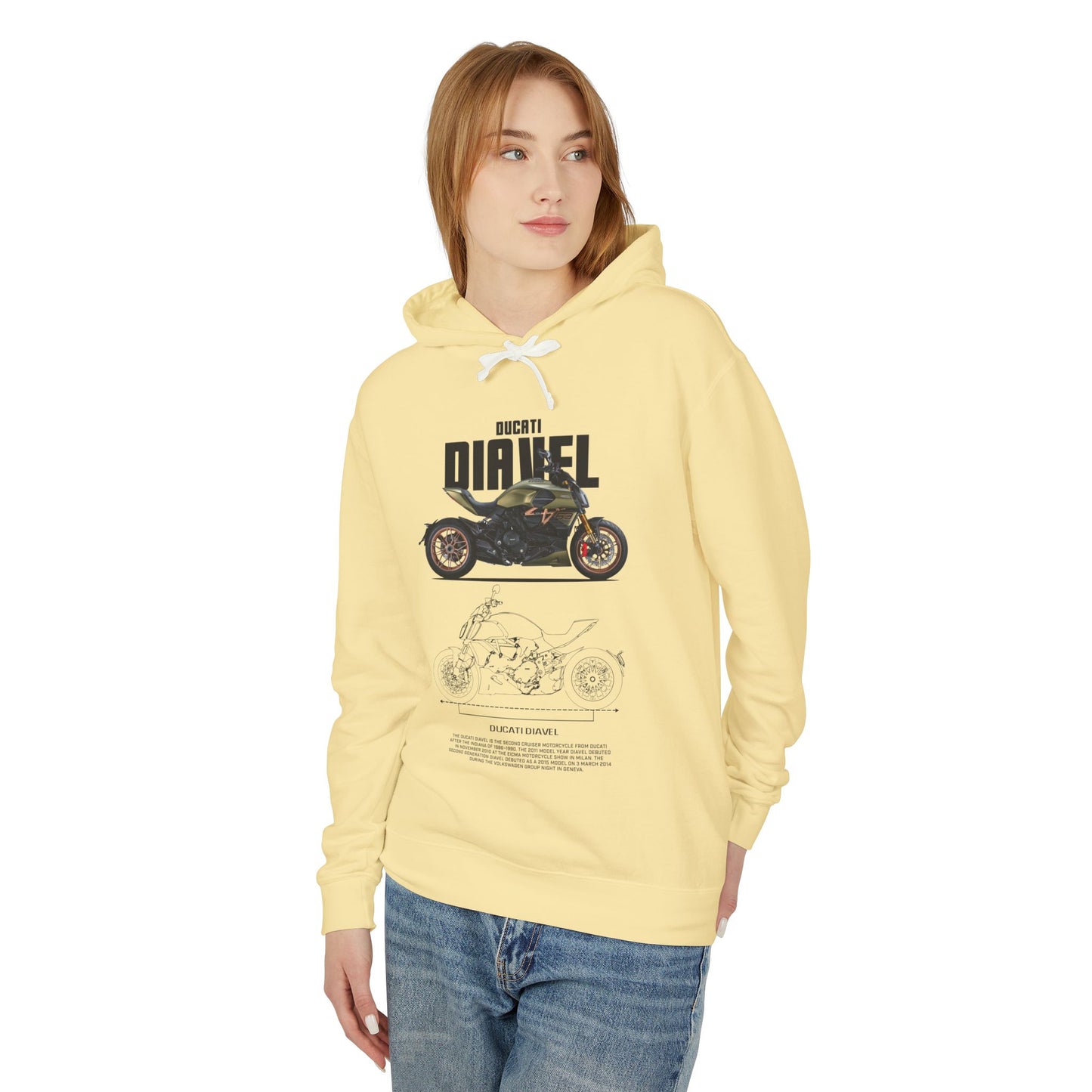 Ducati Diave Unisex Lightweight Hooded Sweatshirt - CreativeRino
