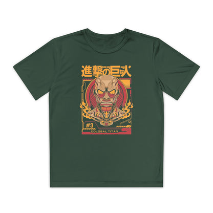 Attack on Titan Youth Competitor Tee - Colossal Anime Graphic T-shirt for Anime Fans - CreativeRino