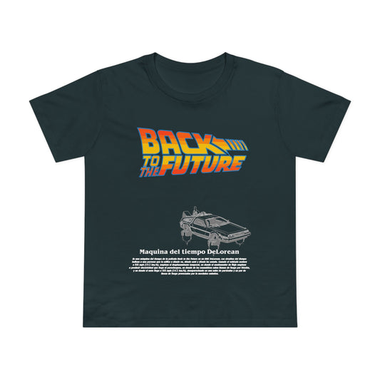Retro 'Back to the Future' Women’s Maple Tee - Fun Casual T-shirt for Movie Fans - CreativeRino