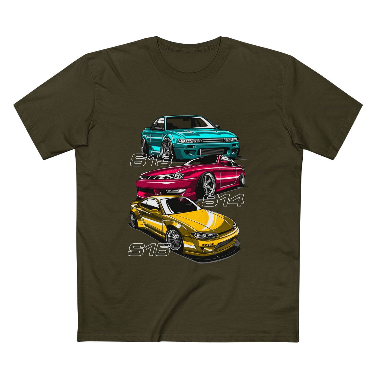 Classic Car Enthusiast Tee - S13, S14, S15 Car T-shirt Designs - CreativeRino
