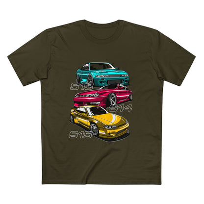 Classic Car Enthusiast Tee - S13, S14, S15 Car T-shirt Designs - CreativeRino