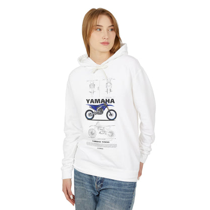 Yamaha VZ250 Unisex Lightweight Hooded Sweatshirt - Motorcycle Design - CreativeRino