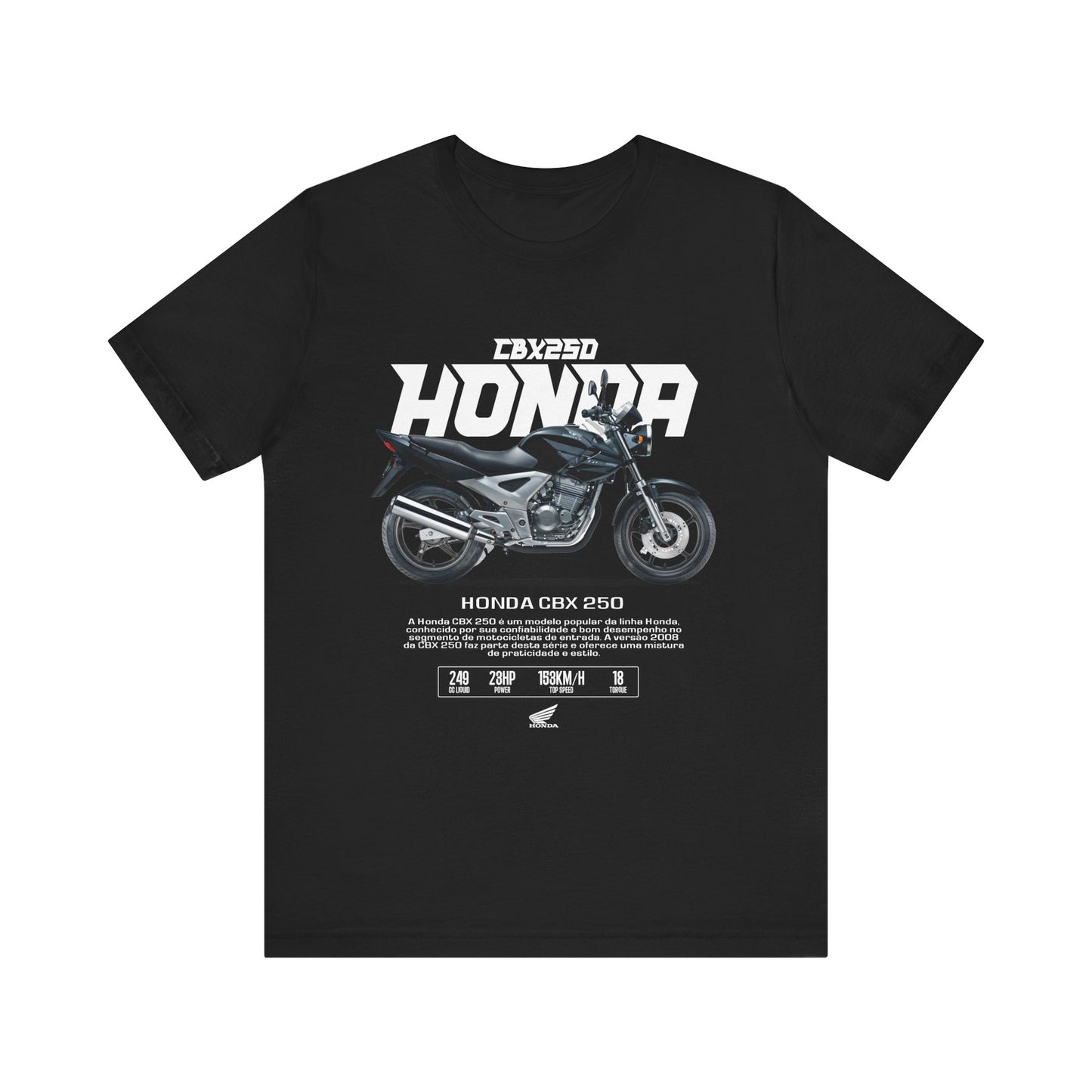 Honda CBX 250 Motorcycle Unisex Tee - Retro Style Short Sleeve T-shirt - CreativeRino