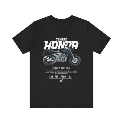 Honda CBX 250 Motorcycle Unisex Tee - Retro Style Short Sleeve T-shirt - CreativeRino
