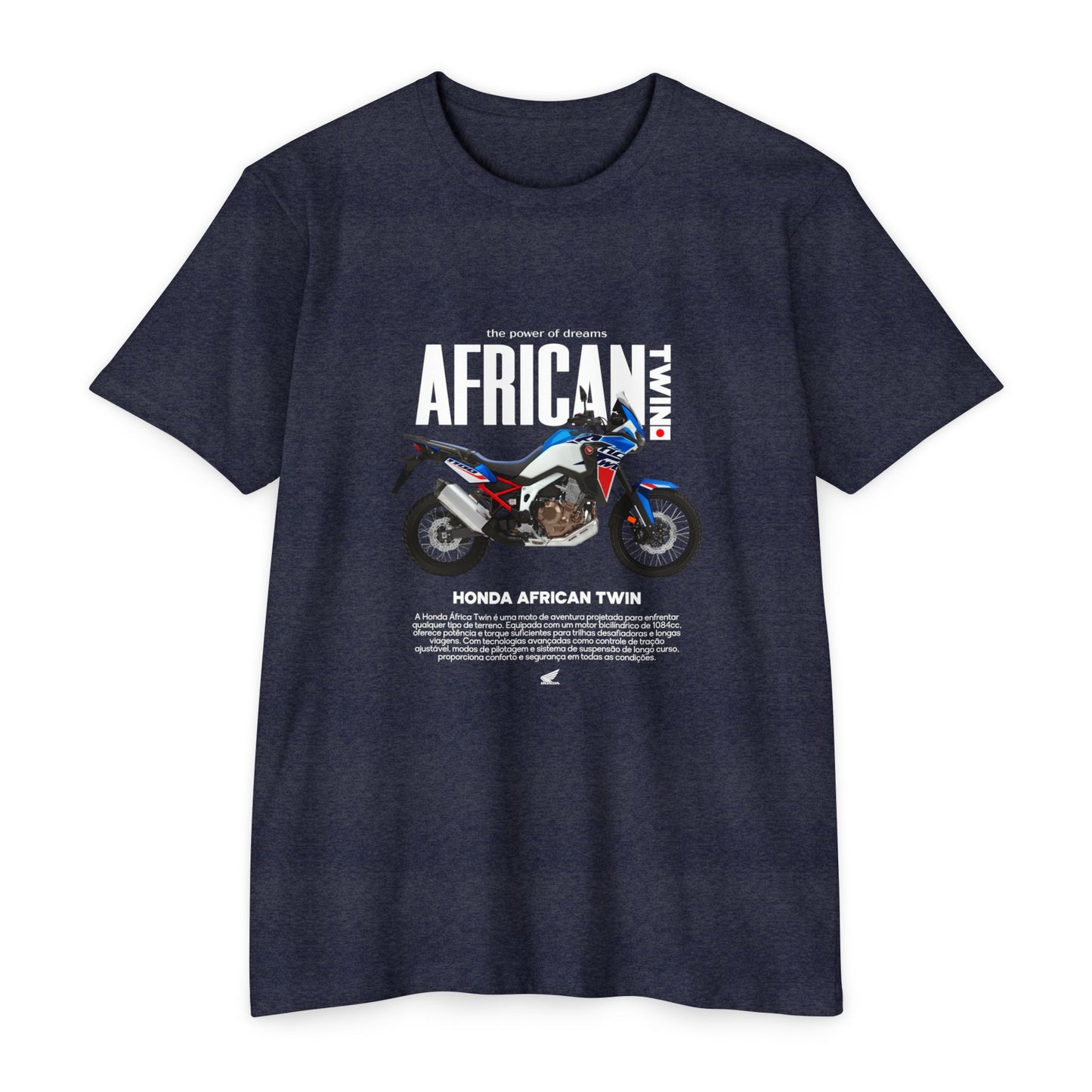 Honda African Twin Unisex T-Shirt - Power of Dreams Motorcycle Tee - CreativeRino