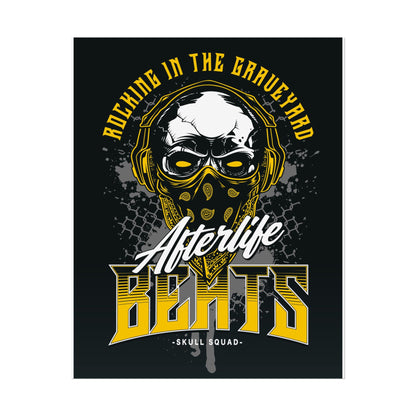 Cool Skull Music Rolled Poster - Afterlife Beats - Perfect Poster for Music Lovers & Home Decor - CreativeRino