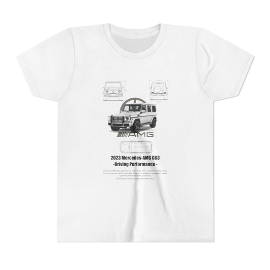 Mercedes-AMG G63 Youth Short Sleeve Tee - Driving Performance Graphic Car T-shirt - CreativeRino