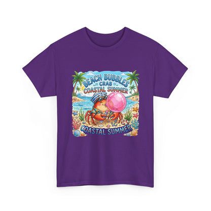 Beach Bubbles Crab Coastal Summer T-Shirt Printify