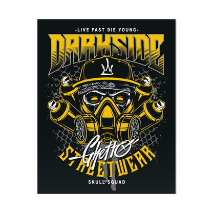 Skull Streetwear Rolled Poster - 'Darkside' Design Wall Art - CreativeRino