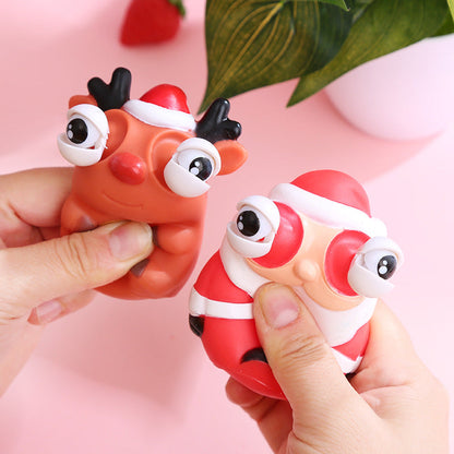 Squint & Squeeze Christmas Stress Relief Toy | Funny Pinching & Staring Holiday Gag Gift eprolo