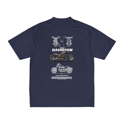 Harley Davidson Softail FXDR Men's Performance T-Shirt - Stylish Motorcycle & Mechanics Design - CreativeRino