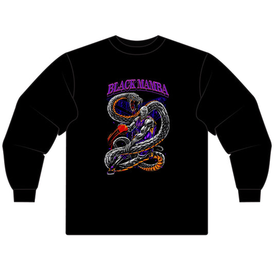 Black Mamba Graphic Unisex Long Sleeve T-Shirt - Stylish & Comfortable Tees for Kobe Bryant Fans - CreativeRino