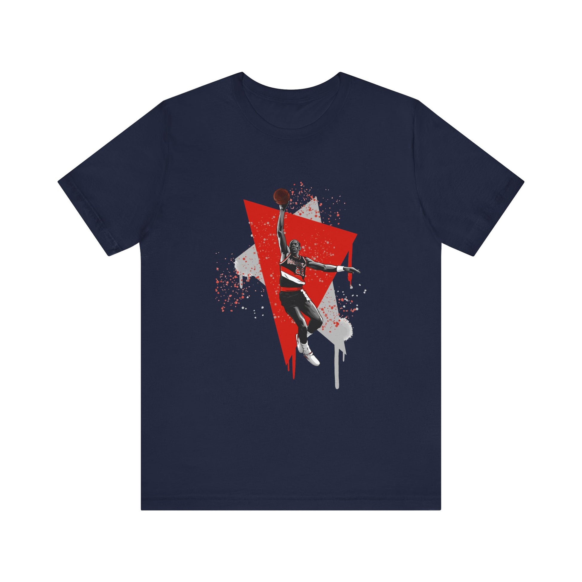 Unisex Clyde Drexler Jersey Short Sleeve Tee Basketball T-shirt - CreativeRino