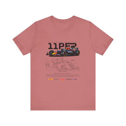 Sergio Perez F1 Racing-Inspired Unisex Short Sleeve Tee | Car T-shirt - CreativeRino