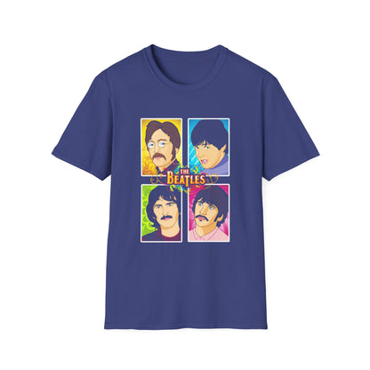 Retro Beatles Unisex Softstyle T-Shirt - Music Nostalgia Tee - CreativeRino