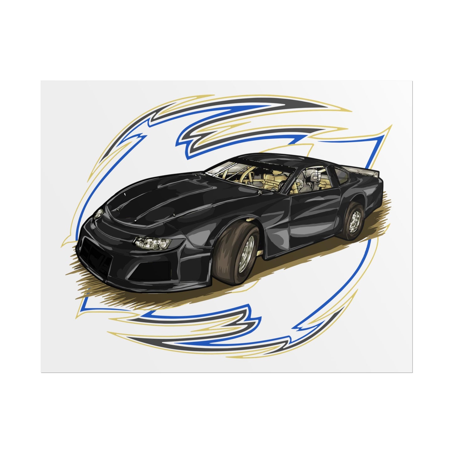 Racing Car Rolled Poster | Automotive Art Print for Car Enthusiasts - CreativeRino