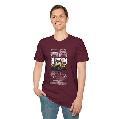 Rubicon Awaits Unisex Softstyle T-Shirt - Off-Road Vehicle Design - CreativeRino