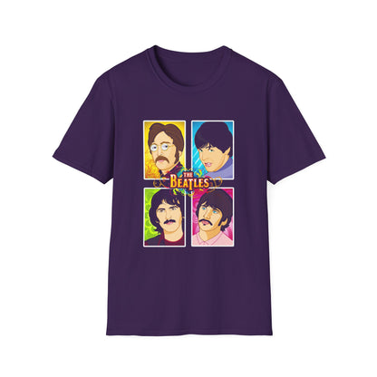Retro Beatles Unisex Softstyle T-Shirt - Music Nostalgia Tee - CreativeRino