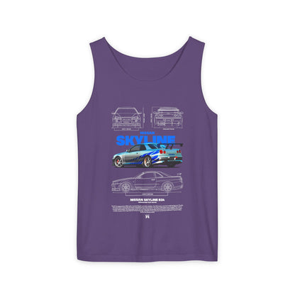 Nissan Skyline Graphic Tank Top - Fast 2 Furious Car Enthusiast Apparel - CreativeRino
