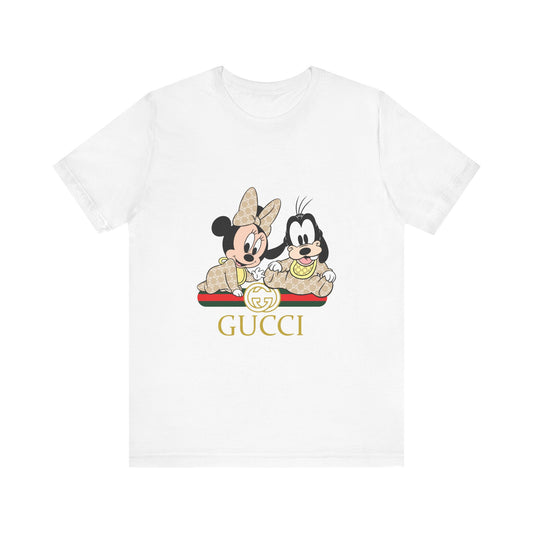 Mickey & Goofy Gucci Inspired Tee - Unisex Jersey Short Sleeve T-shirt - CreativeRino