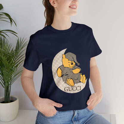 Cozy Sleepy Bear Unisex Jersey T-Shirt - CreativeRino