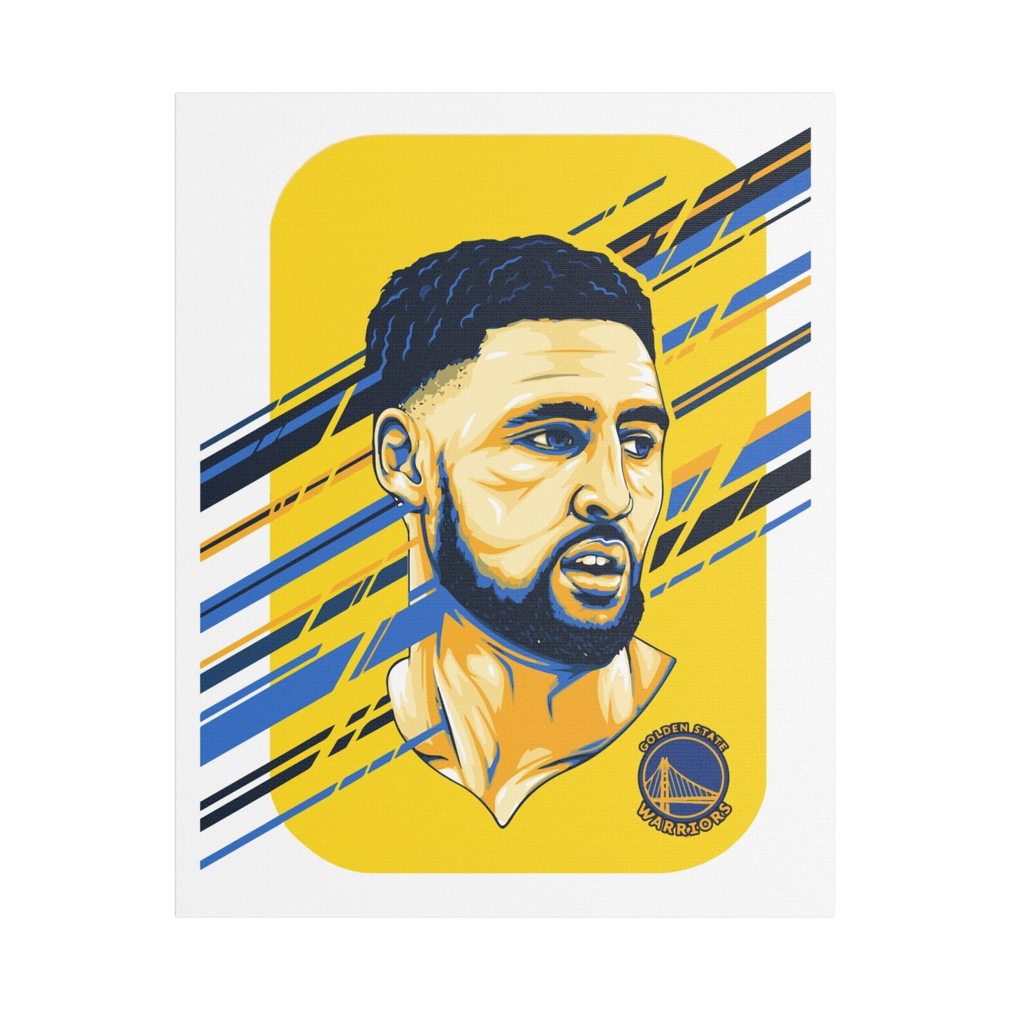 Klay Thompson Canvas Art - Golden State Warriors Wall Decor - CreativeRino