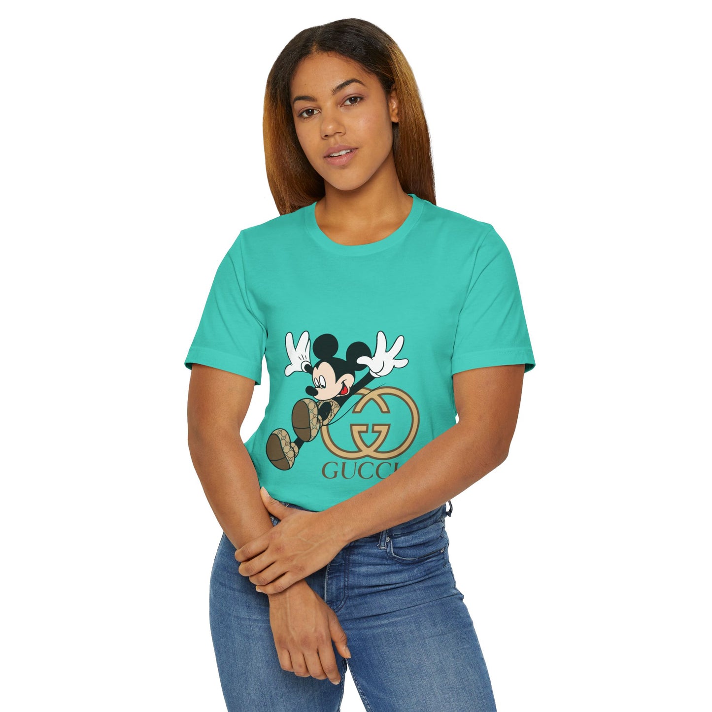 Gucci Mickey Mouse Unisex Jersey T-Shirt – Trendy Disney-Inspired Casual Wear - CreativeRino