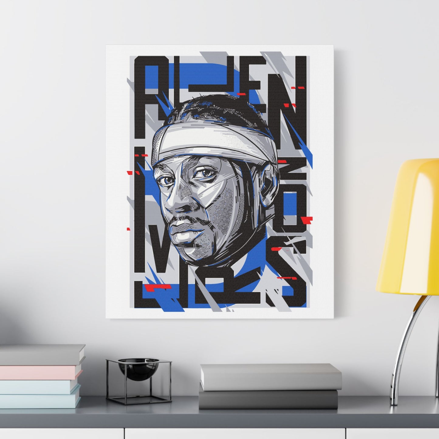 Allen Iverson Art Satin Canvas - Stretched Wall Decor Featuring Iconic Basketball Wall Art - CreativeRino