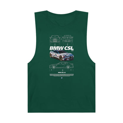 BMW CSL Unisex Tank Top - Retro Car Design - CreativeRino