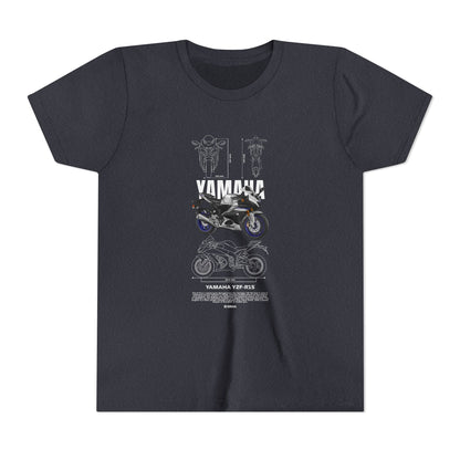 Yamaha YZF-R15 Youth Short Sleeve Tee - Vintage Motorcycle T-shirt Design - CreativeRino