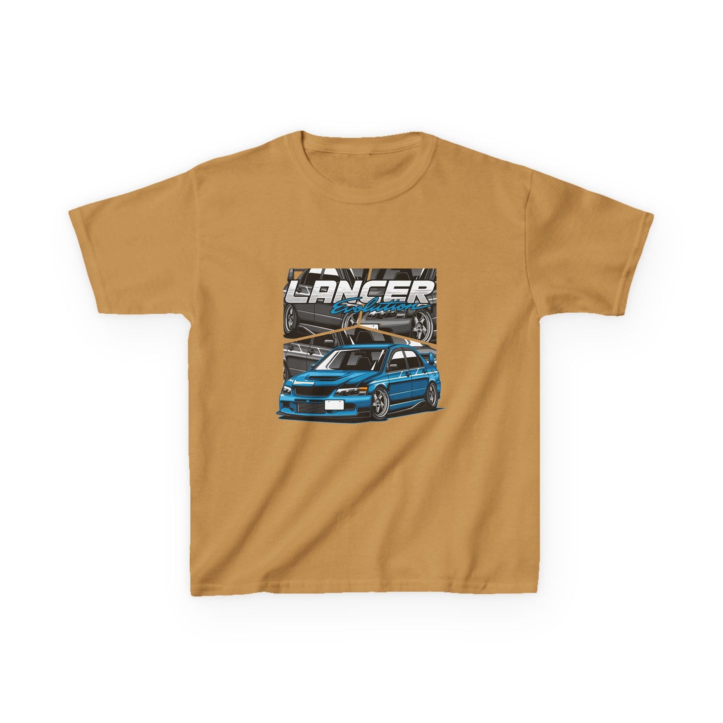Lancer Car Kids Heavy Cotton Tee - Cool Racing Graphic T-Shirt for Young Car Enthusiasts - CreativeRino