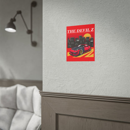The Devil Z Retro Car Art Rolled Poster - CreativeRino