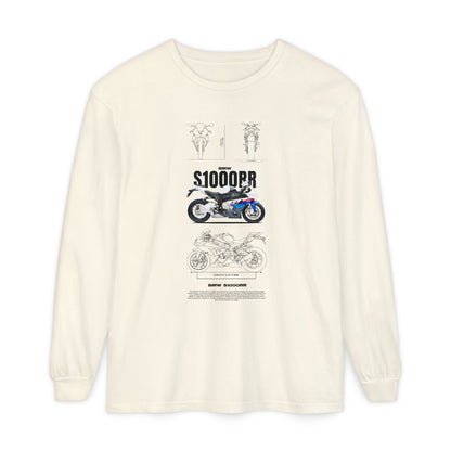 BMW S1000RR Motorcycle Long Sleeve T-Shirt - Unisex Garment-Dyed - CreativeRino