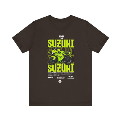 Biker Life Suzuki Unisex Jersey Short Sleeve Tee - Perfect T-shirt for Motorcycle Enthusiasts - CreativeRino