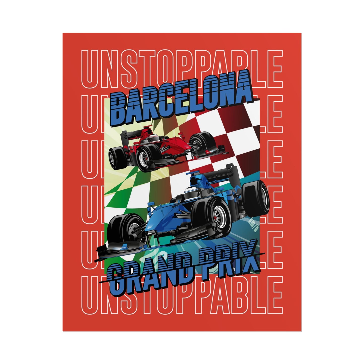 Barcelona Grand Prix Racing Rolled Poster - Unstoppable Energy Poster for Car Enthusiasts - CreativeRino