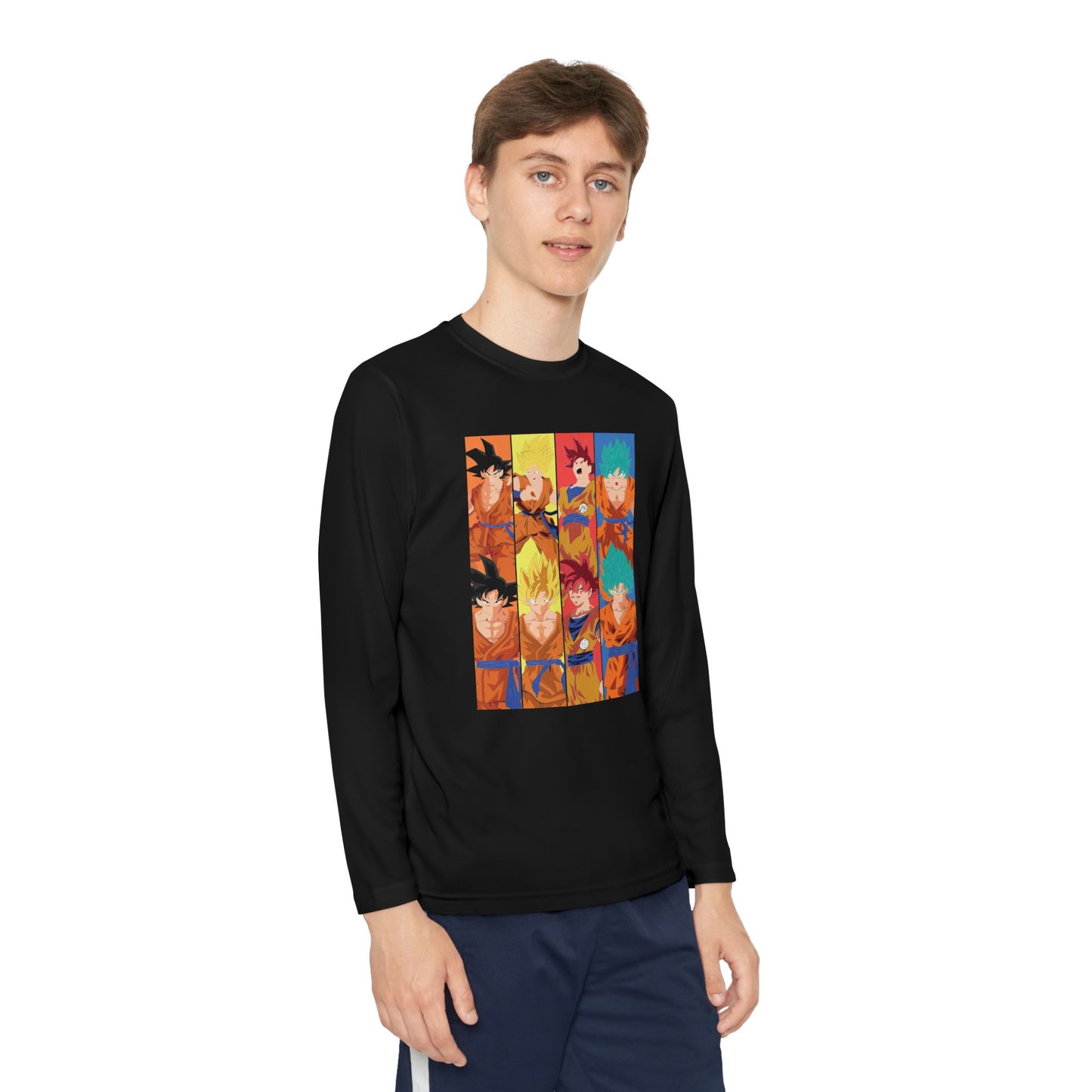 Dragon Ball Z Youth Long Sleeve Tee - Colorful Anime Character T-shirt - CreativeRino