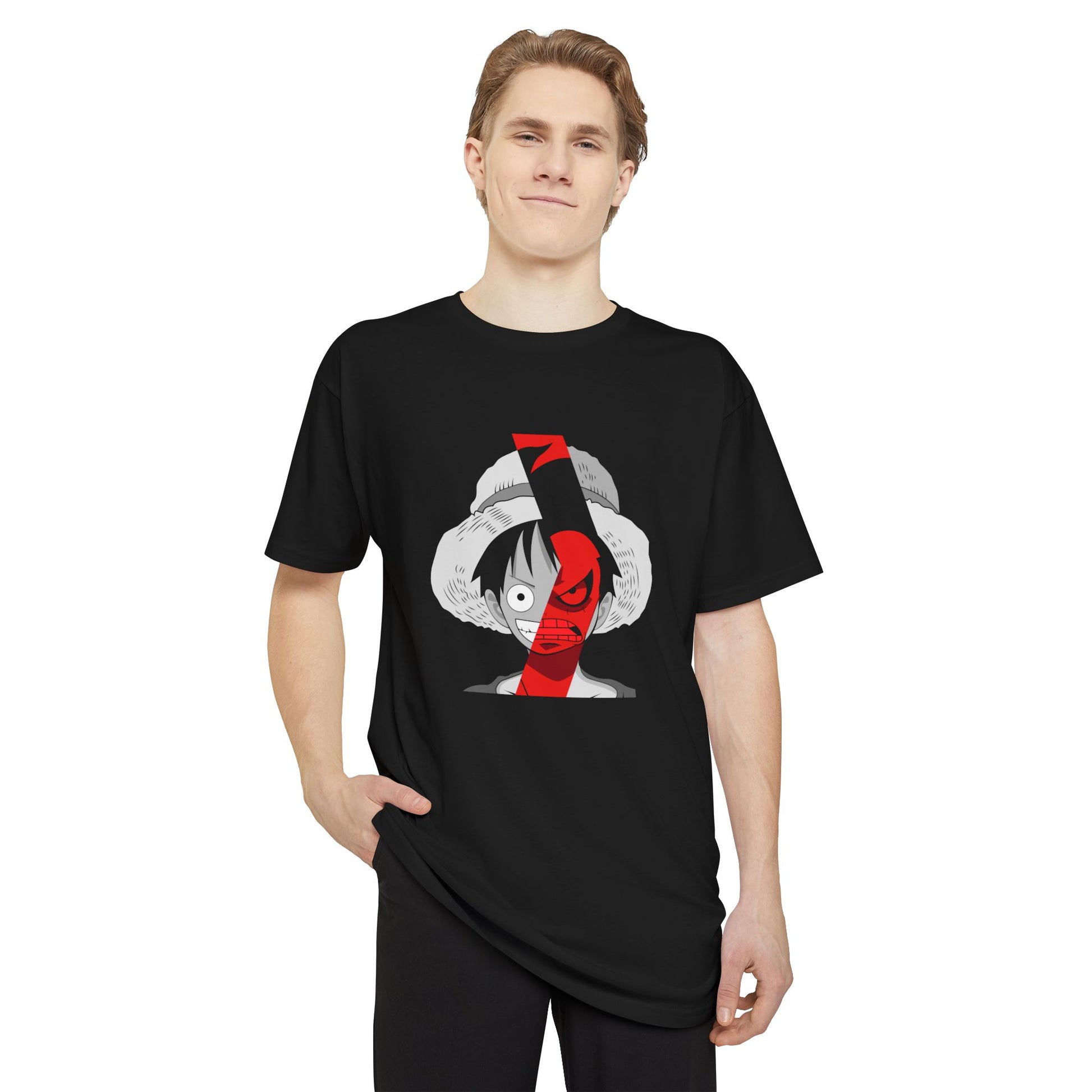 One Piece Graphic Tee with Bold Anime Design | Unisex Long Body T-shirt - CreativeRino