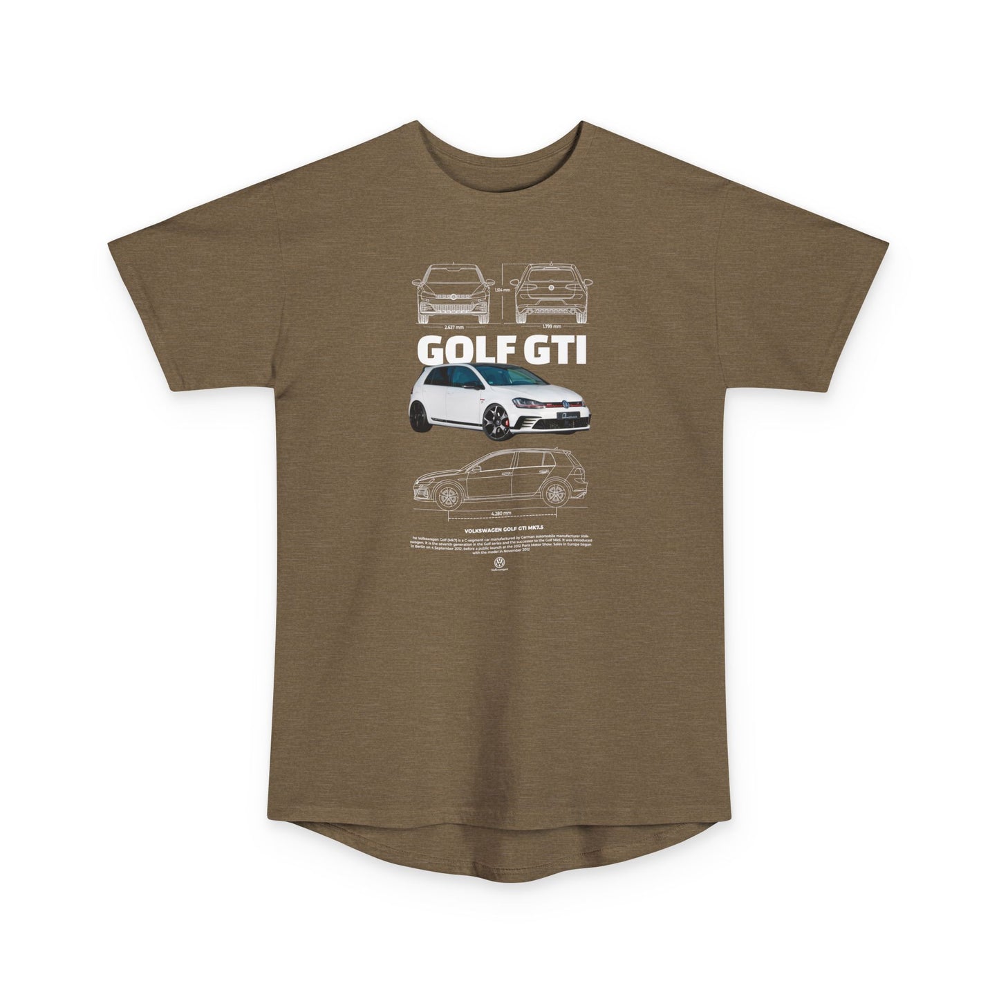 Volkswagen Golf GTI Urban Car Print Unisex Long Body Tee - CreativeRino
