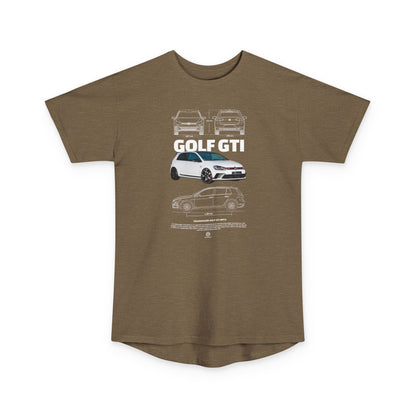 Volkswagen Golf GTI Urban Car Print Unisex Long Body Tee - CreativeRino