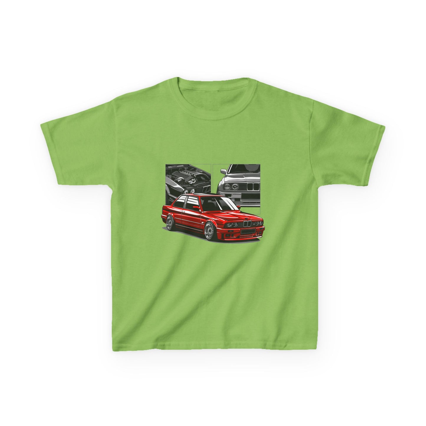Kids Car Enthusiast Tee - Vintage Racing Design - CreativeRino