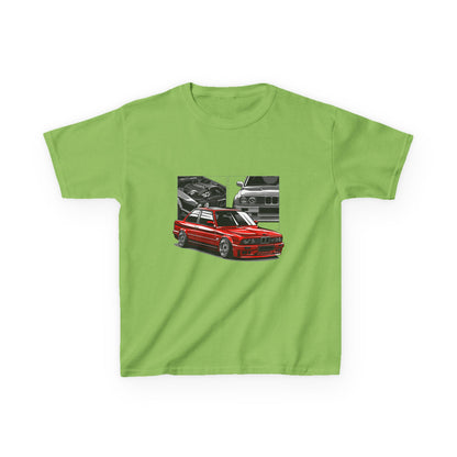 Kids Car Enthusiast Tee - Vintage Racing Design - CreativeRino