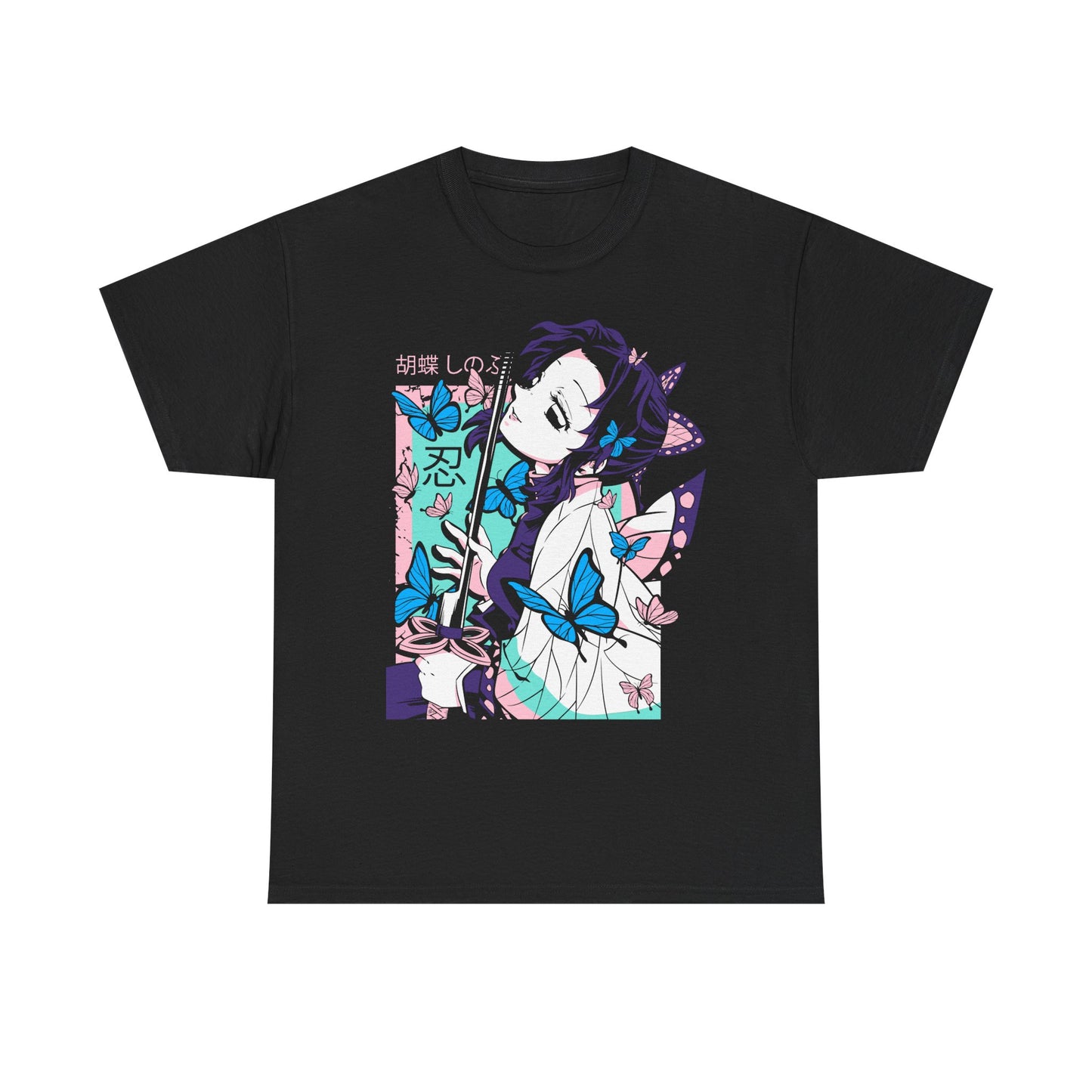 Butterfly Dreams Unisex Heavy Cotton Tee | Demon Slayer Inspired T-shirt Design - CreativeRino