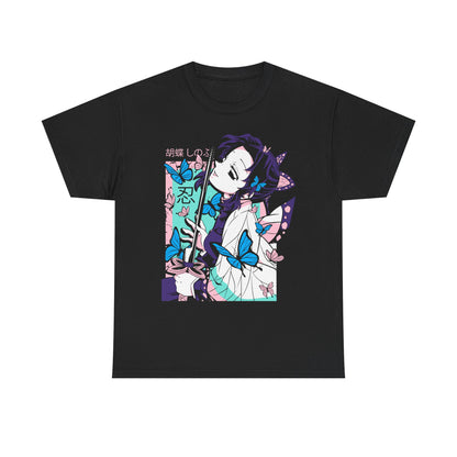 Butterfly Dreams Unisex Heavy Cotton Tee | Demon Slayer Inspired T-shirt Design - CreativeRino