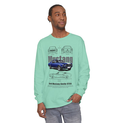 Ford Mustang Shelby GT350 Long Sleeve T-Shirt - Classic Car Lover's Apparel - CreativeRino