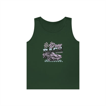 Drag Race Unisex Heavy Cotton Tank Top – Perfect T-shirt for Car Enthusiasts - CreativeRino