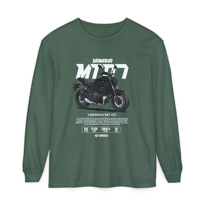 Yamaha MT-07 Long Sleeve T-Shirt for Motorcycle Enthusiasts - CreativeRino
