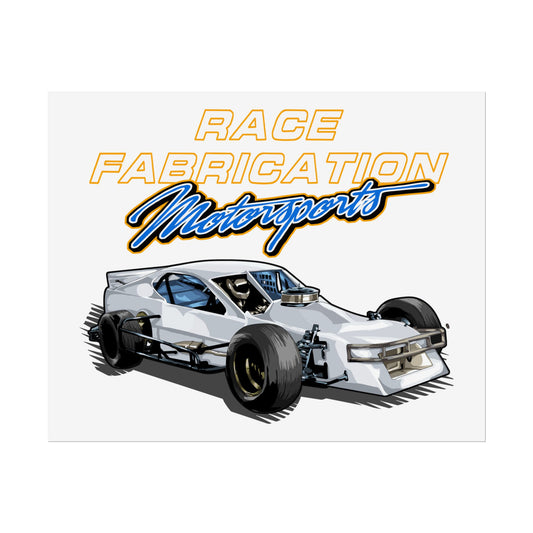 Racing Car Motorsports Art Print - Race Fabrication Poster - CreativeRino