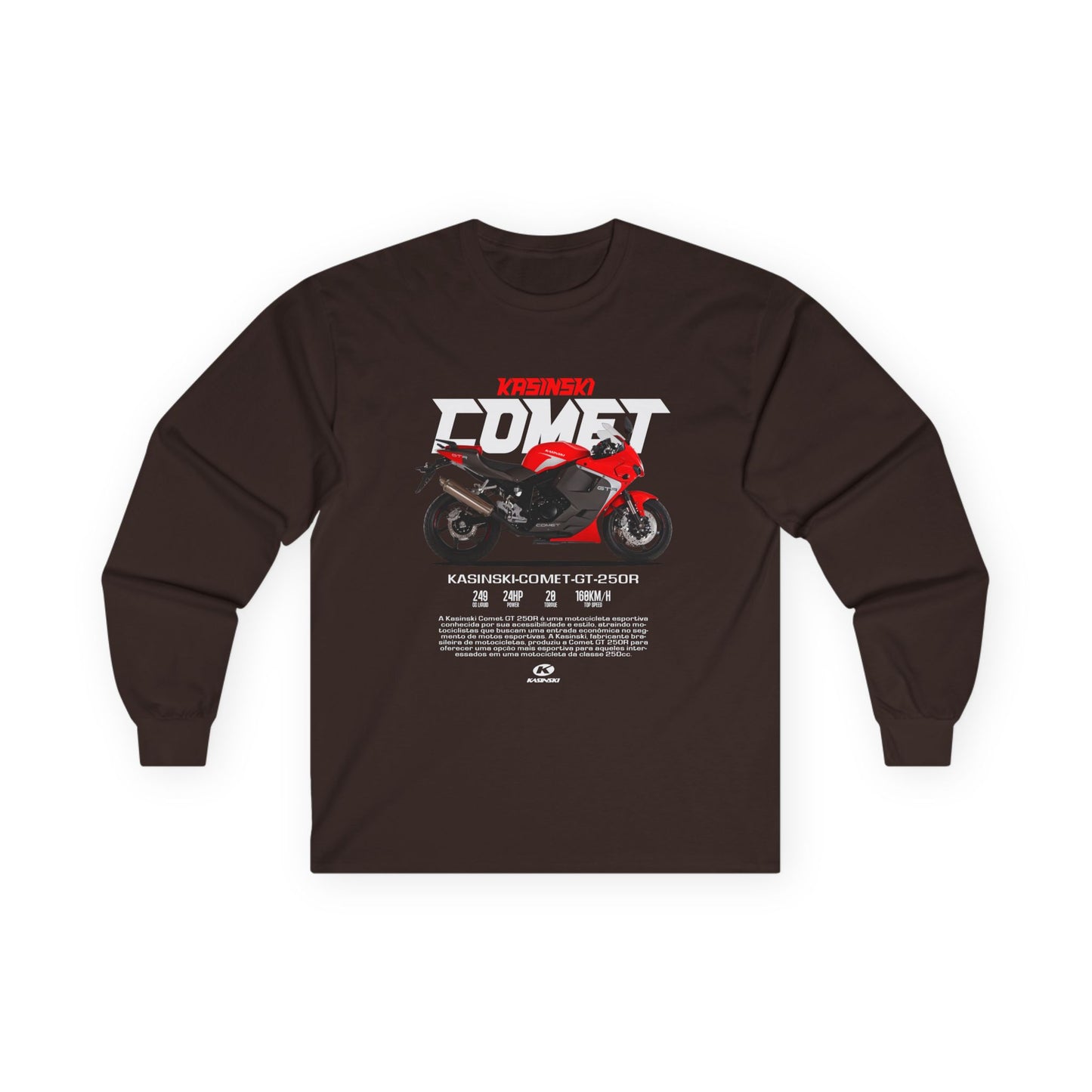 Kasinski Comet GT 250R Motorcycle Long Sleeve Tee - Unisex Ultra Cotton Graphic T-shirt - CreativeRino